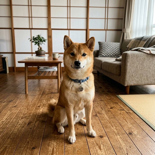 おうちで撮った柴犬の写真(見本)
